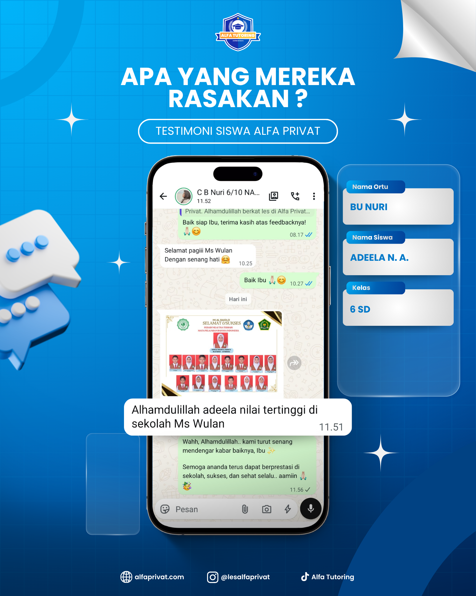 Testimoni Orang Tua Siswa Bu Nuri